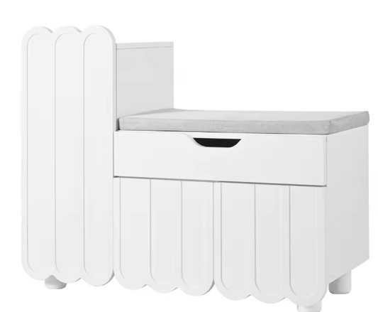 Moderne Schoenenkast met Zitkussen – 3 Deuren, Lade en Opbergruimte 90×35×74,5 cm