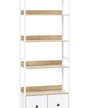 Vloerstaande Boekenkast – 5 Planken Metalen Frame Opbergorganisator