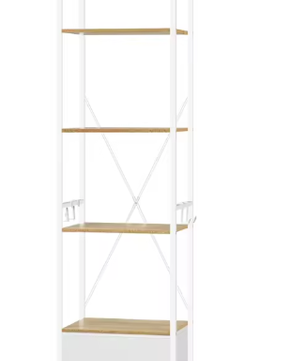 Vloerstaande Boekenkast – 5 Planken Metalen Frame Opbergorganisator