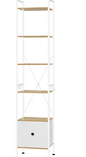 Vloerstaande Boekenkast – 5 Planken Metalen Frame Opbergorganisator