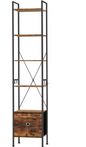 Vloerstaande Boekenkast – 5 Planken Metalen Frame Opbergorganisator