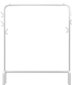 Dubbel Rails Staand Kledingrek – Met Planken voor Schoenen en Accessoires