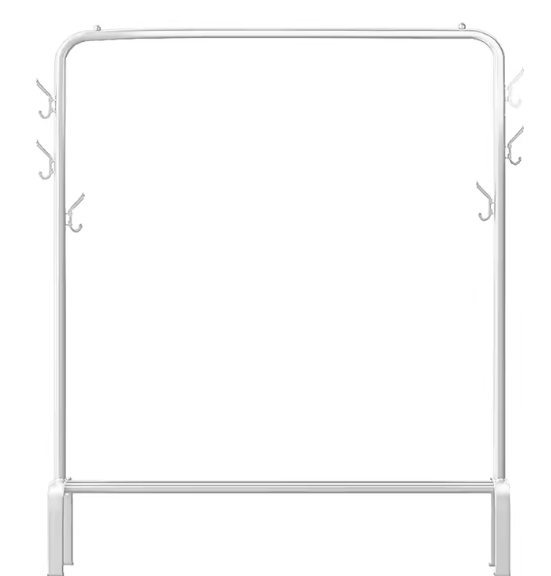 Dubbel Rails Staand Kledingrek – Met Planken voor Schoenen en Accessoires