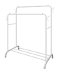 Dubbel Rails Staand Kledingrek – Met Planken voor Schoenen en Accessoires