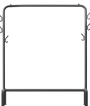 Dubbel Rails Staand Kledingrek – Met Planken voor Schoenen en Accessoires