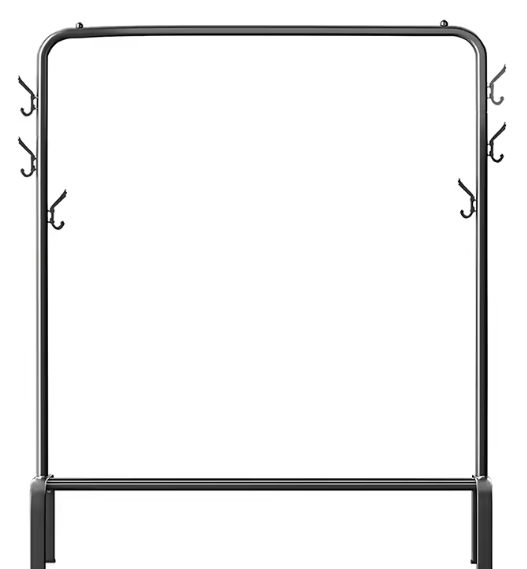 Dubbel Rails Staand Kledingrek – Met Planken voor Schoenen en Accessoires