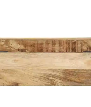 Massief Mangohouten Kledingkast met Metalen Frame en Opbergplank – Stijlvol Kledingrek voor Thuis