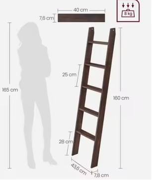 5-Niveaus Handdoekladder – Praktische Opberg- en Droogoplossing