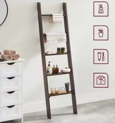 5-Niveaus Handdoekladder – Praktische Opberg- en Droogoplossing