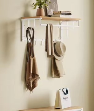 Wandgarderobe Met Plank – Praktische 3-in-1 Opbergoplossing