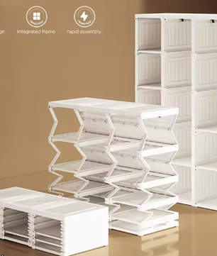 Opvouwbare Kast met 6 Compartimenten en Ophangrail – Praktisch & Modern