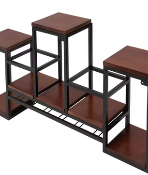 Industriëel Wijnrek – Metaal & Hout Wandgemonteerd Flessenrek voor Bar, Eetkamer en Keuken
