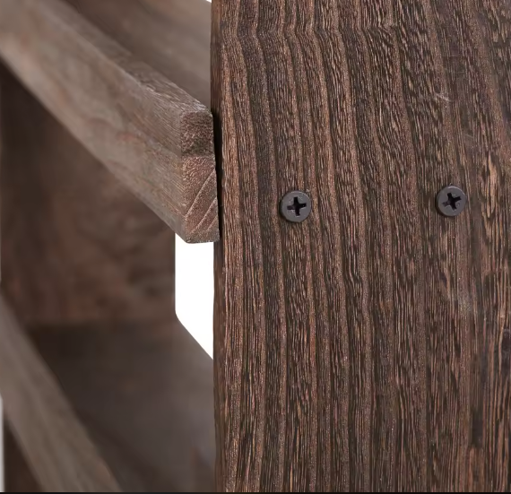 Zwevende Houten Opbergplank – 4-Lagen Kruidenrek voor Wandmontage