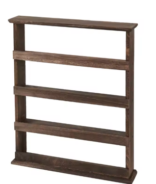 Zwevende Houten Opbergplank – 4-Lagen Kruidenrek voor Wandmontage