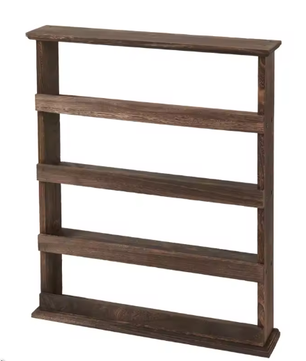 Zwevende Houten Opbergplank – 4-Lagen Kruidenrek voor Wandmontage