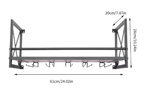 Wandgemonteerd Wijnrek – Industrieel Ontwerp met Hoog Draagvermogen