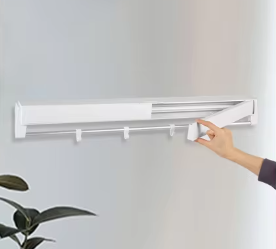 Opvouwbaar Wanddroogrek – 7 Droogstangen voor Kleding