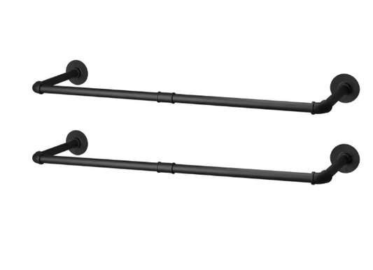 Industriële Wandkledingrekken – Metalen Pijp, Ruimtebesparend, 92 cm