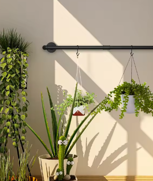 Industriële Wandkledingrekken – Metalen Pijp, Ruimtebesparend, 92 cm