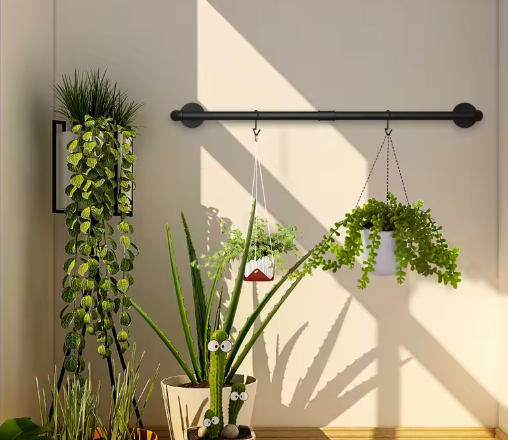 Industriële Wandkledingrekken – Metalen Pijp, Ruimtebesparend, 92 cm