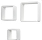 3-delige Houten Drijvende Wandplanken – CD, DVD & Boek Organizer