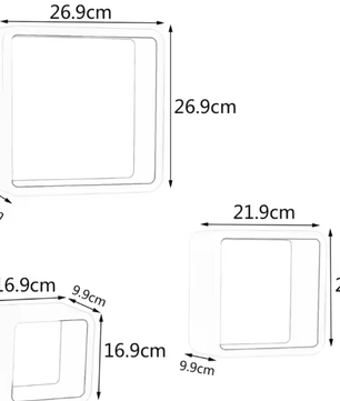 3-delige Houten Drijvende Wandplanken – CD, DVD & Boek Organizer