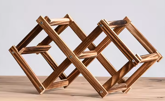 Stapelbare Houten Wijnplanken – 3, 5, 6 & 10 Flessen Opbergruimte