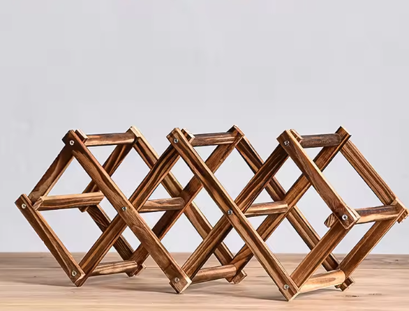 Stapelbare Houten Wijnplanken – 3, 5, 6 & 10 Flessen Opbergruimte