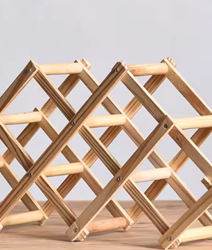 Stapelbare Houten Wijnplanken – 3, 5, 6 & 10 Flessen Opbergruimte