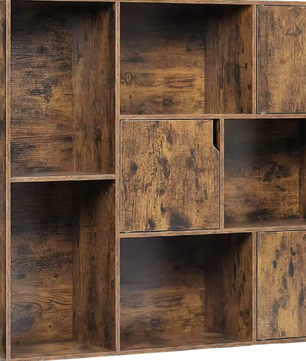 Boekenkast met 8 Vakken – Houten Opbergkast met Deur, Modern en Duurzaam Ontwerp