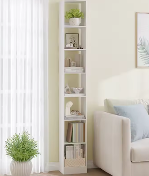7-Laags Moderne Houten Boekenkast – Open Kubusplank voor Woonkamer, Slaapkamer en Thuiskantoor