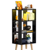 Kleine 4-laags Boekenkast – Modern Nachttafeltje en Open Opbergplank voor Slaapkamer en Woonkamer