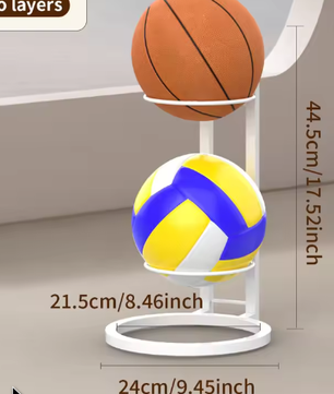 Eenvoudig basketbal- en volleybal opbergrek – Kindvriendelijk displayrek voor sportballen, ideaal voor scholen en thuissport