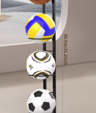 Eenvoudig basketbal- en volleybal opbergrek – Kindvriendelijk displayrek voor sportballen, ideaal voor scholen en thuissport