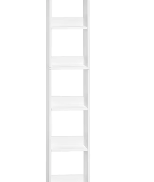 Moderne witte boekenkast met 5 planken – Open houten kubusrek voor woonkamer, kantoor of slaapkamer
