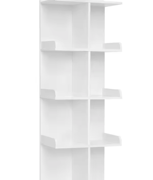 Witte 5-laagse boekenkast met 10 planken – Staande opslag voor boeken, cd’s en dvd’s