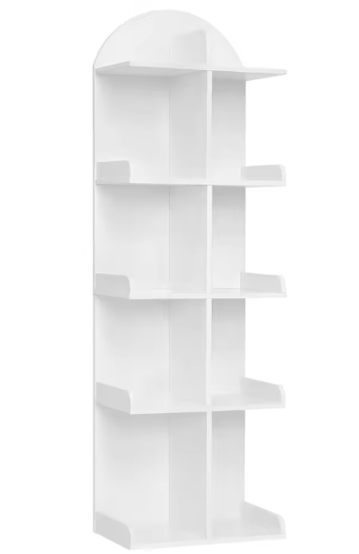 Witte 5-laagse boekenkast met 10 planken – Staande opslag voor boeken, cd’s en dvd’s
