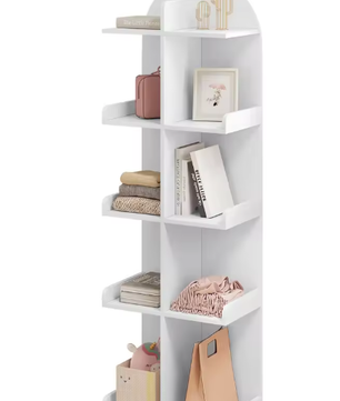 Witte 5-laagse boekenkast met 10 planken – Staande opslag voor boeken, cd’s en dvd’s