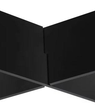 X-vormige Acryl Boekhouder – Desktop Leesstandaard, Ruimtebesparend Zwart
