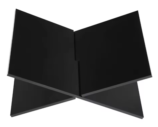 X-vormige Acryl Boekhouder – Desktop Leesstandaard, Ruimtebesparend Zwart