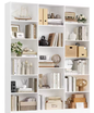 Boekenplank met 17 Compartimenten – Ruimtebesparend Opbergrek voor Woonkamer en Kantoor, 149x23,5x188 cm