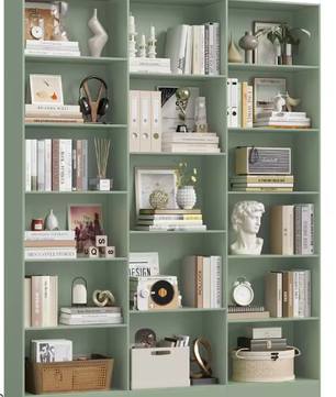 Boekenplank met 17 Compartimenten – Ruimtebesparend Opbergrek voor Woonkamer en Kantoor, 149x23,5x188 cm