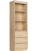 Hoge Boekenkast met 3 Lades & 3 Planken – Vrijstaande Opbergkast 60x35x180 cm