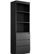 Hoge Boekenkast met 3 Lades & 3 Planken – Vrijstaande Opbergkast 60x35x180 cm