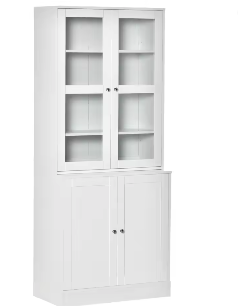 Vitrine met Verstelbare Planken – Boeken- en Deco-opbergkast 76x40x178,5 cm