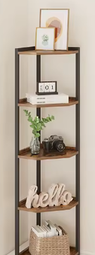 Hoekboekenkast 5 Planken – Stevig Metalen Frame & Ruimtebesparend Design