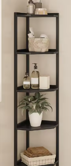 Hoekboekenkast 5 Planken – Stevig Metalen Frame & Ruimtebesparend Design