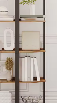 Hoekboekenkast 5 Planken – Stevig Metalen Frame & Ruimtebesparend Design