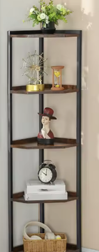 Hoekboekenkast 5 Planken – Stevig Metalen Frame & Ruimtebesparend Design