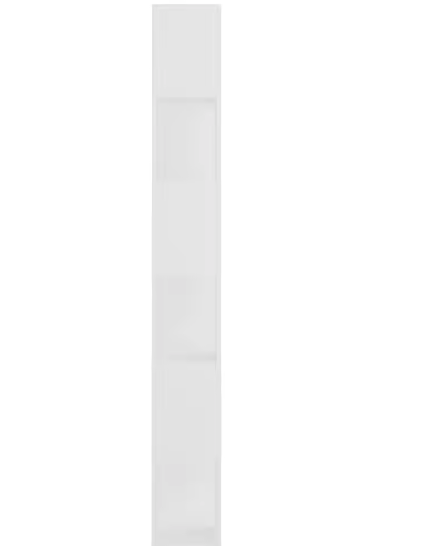Witte Kamerverdeler Boekenkast – 6-Compartment Open Opbergrek 60x24x186 cm voor Woonkamer en Kantoor